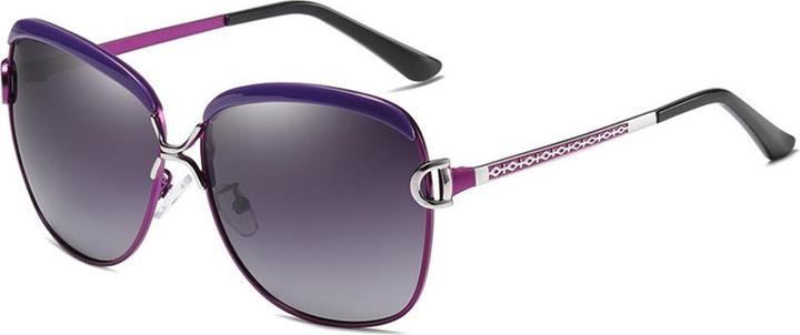 Techsuit - Sunglasses Polarized (8702) - for Women with UV Protection, Metal Frame - Purple