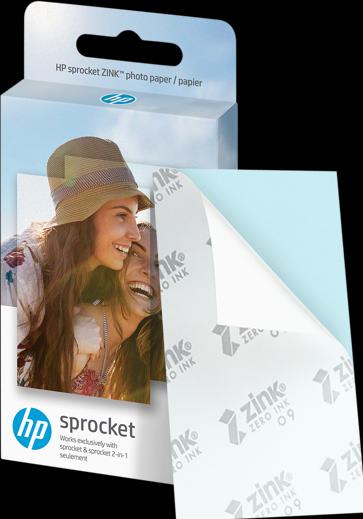 Produktbild HP Sprocket Fotopapier Zink (290 g/m², Foto (5x7.6cm), 20 x)