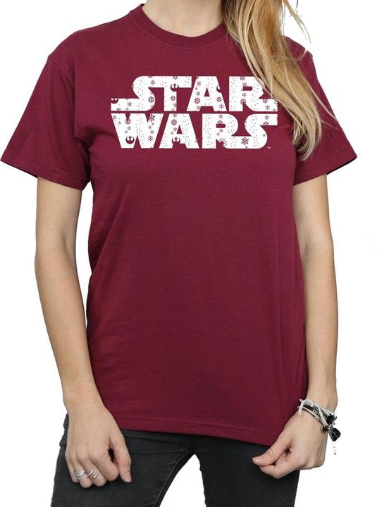 Immagine prodotto Star Wars Christmas Logo Maglietta Ampia Donna (M)