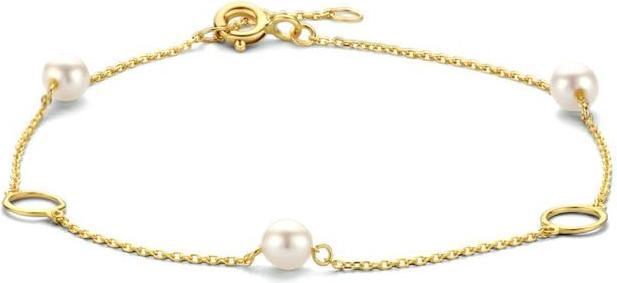 Produktbild Marie Celeste Armband Perlen und Kreise 16,5 - 17,5 - 18,5 cm - 5,5 mm - Gold (18.50 cm, 14K Gelbgold)