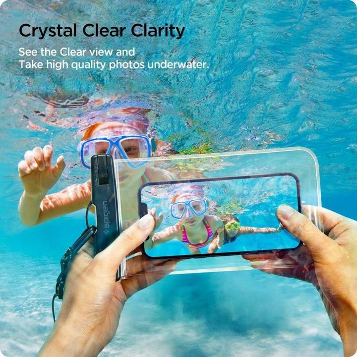Actual product image Spigen A601 Universal Waterproof Case, Clear (pack of 2) (Universal)