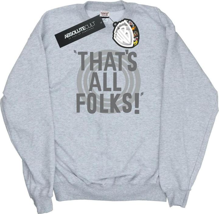 Looney Tunes That's All Folks Text Sweatshirt