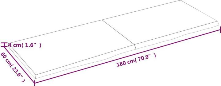 Image du produit VidaXL Oak Nature (180 x 60 x 4 cm)