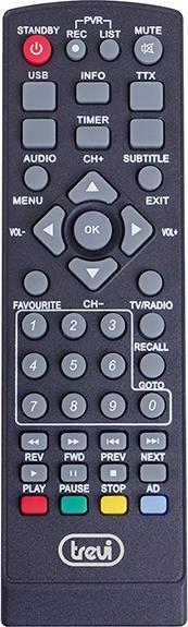 Immagine prodotto Trevi HE 3375 TS Ricevitore DVB-T2 HD H.265 HEVC USB 110-240 V 50/60Hz MP3 MP4 JPEG (DVB-T2, DVB-T)