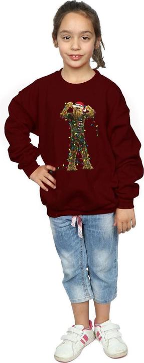 Actual product image Star Wars Girls Chewbacca Christmas Lights Sweatshirt (152, 158)