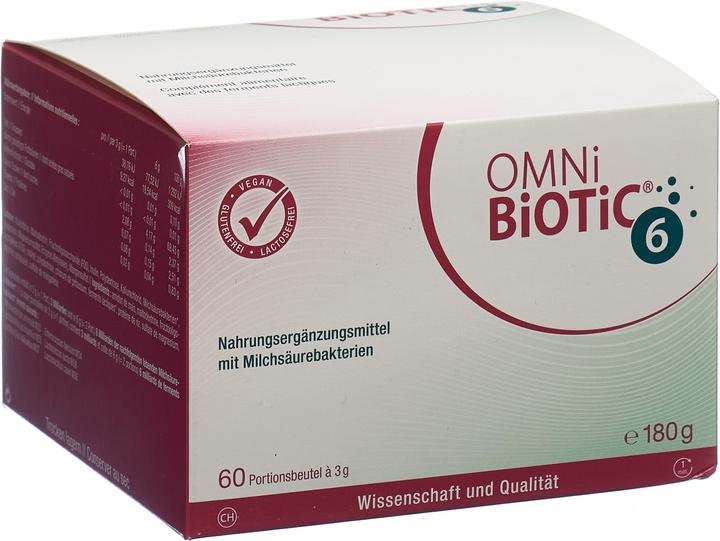 Actual product image Omni Biotic 6 powders 60 x 3 g (60 Piece, Powder, 3 g)