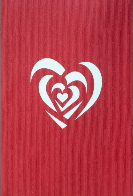 Actual product image Hervorragend 3D Pop-up Karte neues Herz rot (1 pcs.)