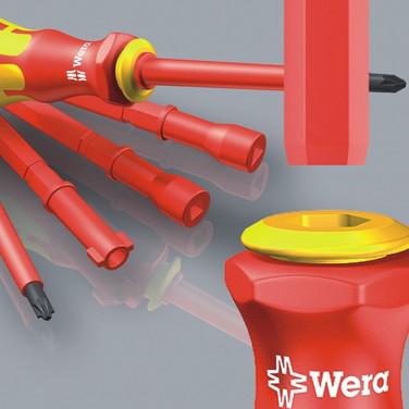 Actual product image Wera VDE interchangeable blade set (Phillipps cross recess (PH), Torx (TX), Pozidriv cross recess (PZ), Slotted screws)
