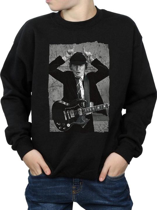 Immagine prodotto AC/DC Angus Young Distressed Photo Felpa Ragazzi (128)