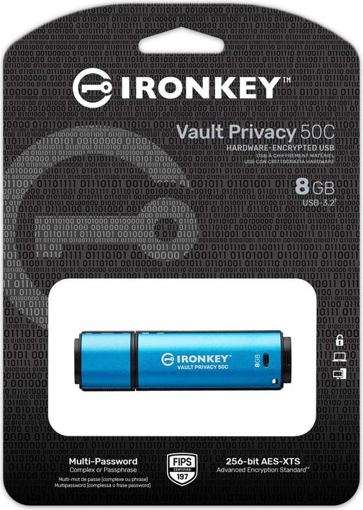 Produktbild Kingston IronKey Vault Privacy 50C (8 GB, USB-C)
