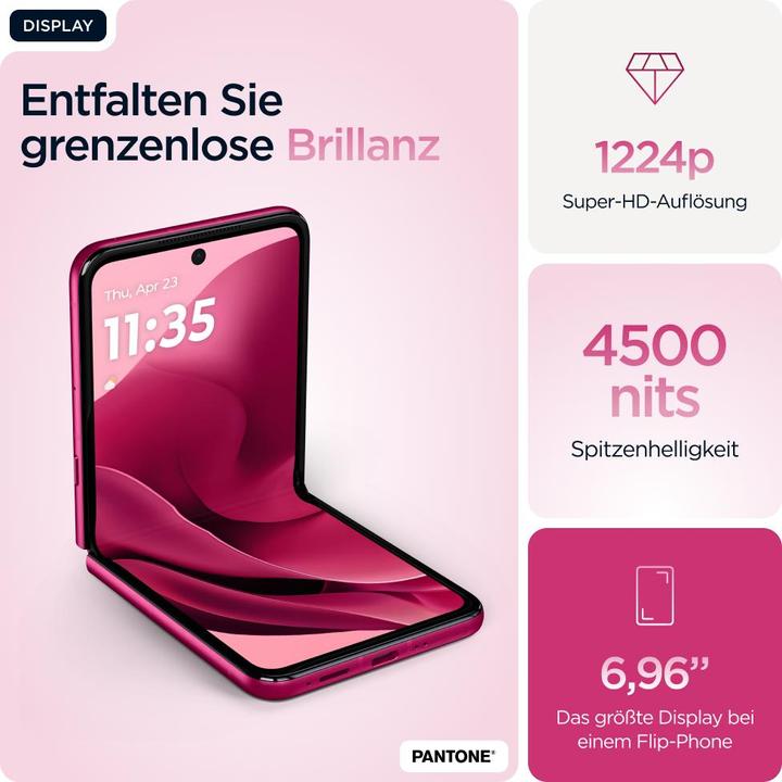 Productafbeelding Motorola Razr 60 Ultra (512 GB, Pantone Cabaret, 6.96", SIM + eSIM, 50 Mpx, 5G)