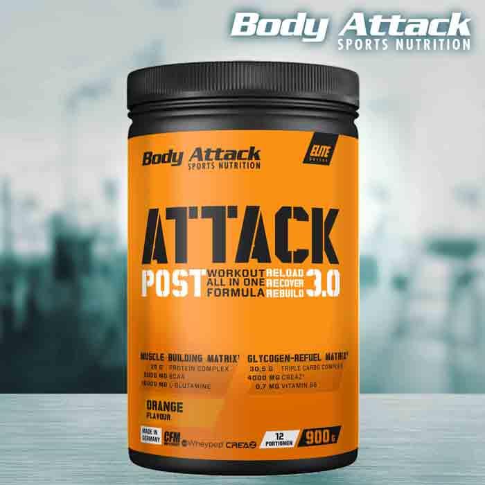 Immagine prodotto Body Attack Post Attack 3.0 (lattina da 900g) (Arancia, 1 pz., 900 g)