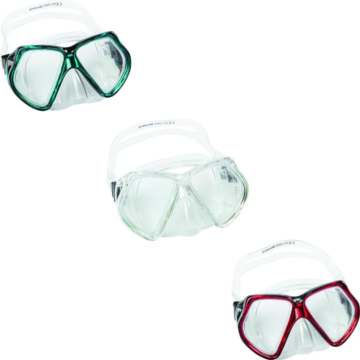 Produktbild Bestway Adult Omniview Dive Mask, Child, Full face mask, Freediving, Tempered glass, Blue, Red, Yell