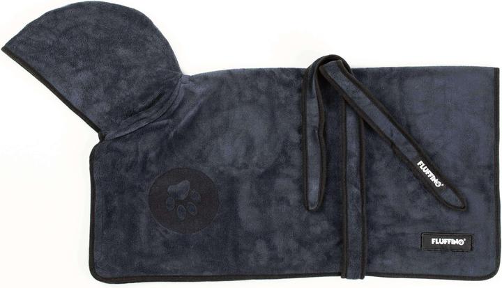 Immagine prodotto Fluffino Accappatoio Beige / Blu, M (M, Accappatoio per cani)