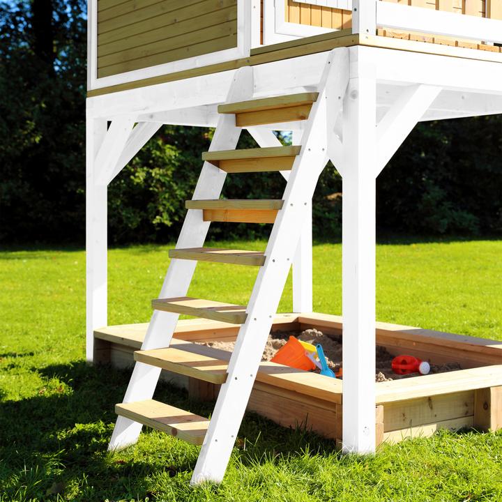 Produktbild Axi Sarah Spielhaus Braun/weiss - Graue Rutsche