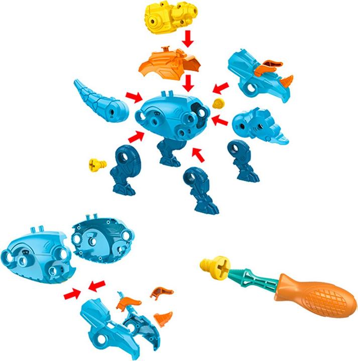 Image du produit VR Shinecon Figurines de dinosaures 3 en 1 à assembler