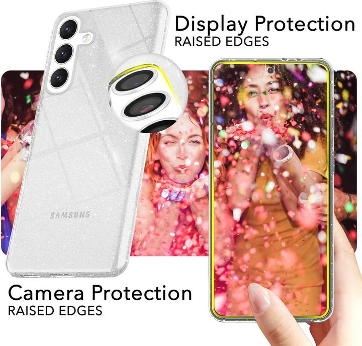Produktbild Nalia Klare Glitzer Silikon Hülle (Samsung Galaxy S24+)