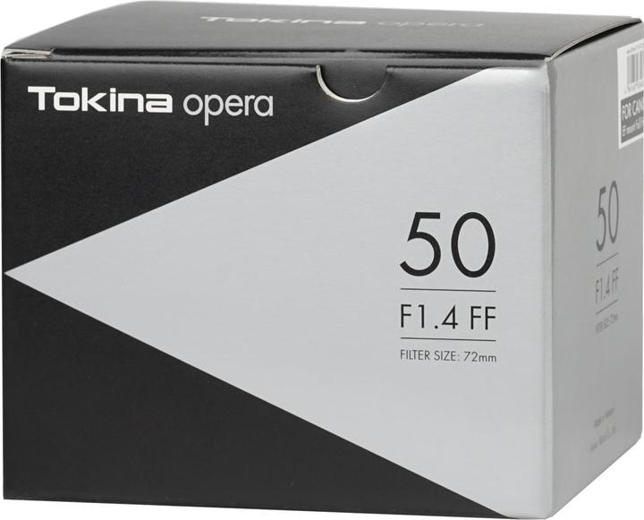 Actual product image Tokina Opera 50mm 1.4 FF, Nikon (Nikon F, full size)