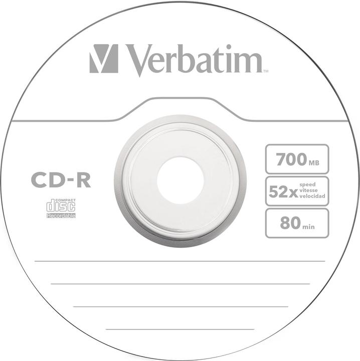Actual product image Verbatim CD-R 52x, 700MB, 100 spindle (100 x)