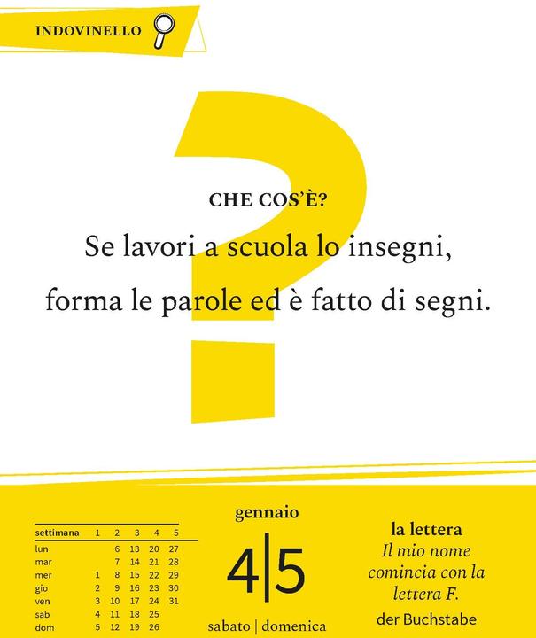Actual product image Langenscheidt Italian language calendar 2025 (German, Italian)