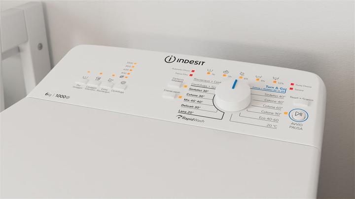 Produktbild Indesit BTW L60400 DE Toplader-Waschmaschine 6 kg 1000 U/min C Weiss (6 kg, Unten, EU-Stecker)