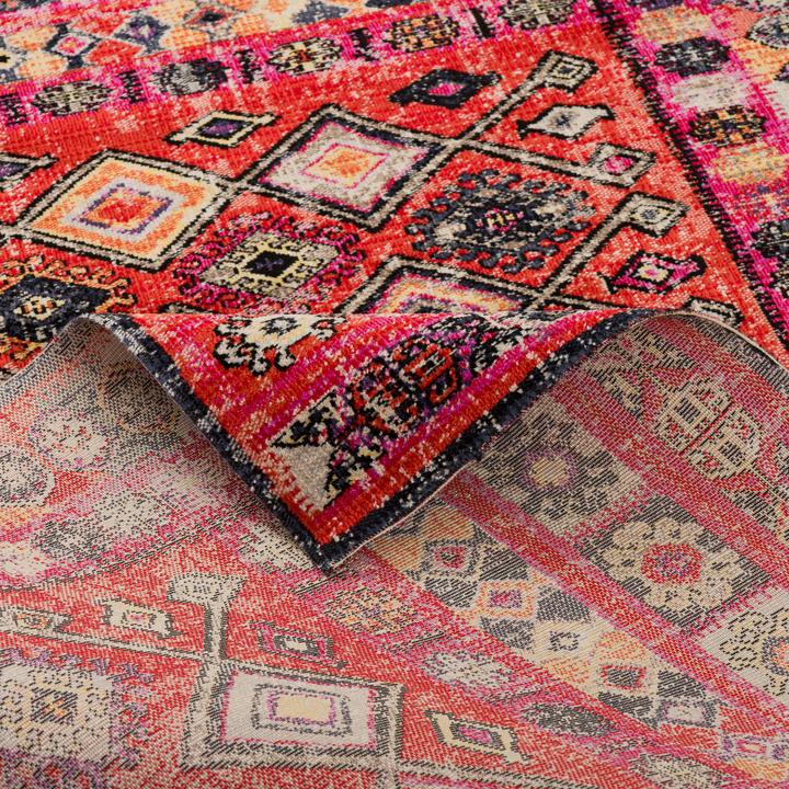 Actual product image Pergamon Kurzflor Designer Teppich Modern Vintage Orient Muster (160 x 230 cm)