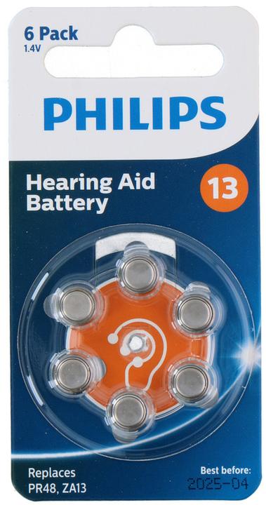 Immagine prodotto Philips Batteria per apparecchi acustici ZA13 6 pezzi (6 pz., ZA13 GP, 280 mAh)