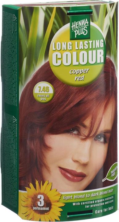 Image du produit Hennaplus Une couleur qui dure longtemps (7,46 Rouge Cuivre)