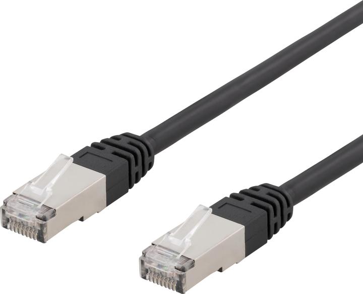 Actual product image Deltaco S/FTP Cat6 patch cable 1.5m 250MHz UV resistant black (S/FTP, 1.50 m)