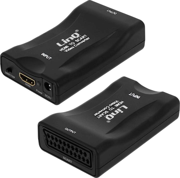 Produktbild LinQ 1080P HDMI / SCART Video-Adapter, HDMI-SCART by – Schwarz (5 cm)