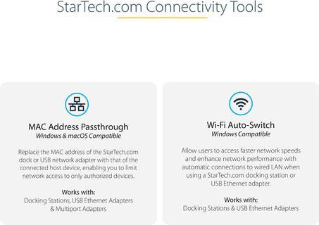 Produktbild StarTech .com USB 3.1 USB-C Ethernet Adapter with Extra USB Port (USB-C, RJ45 (1x))