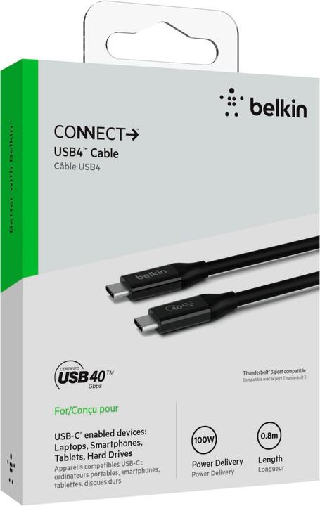 Produktbild Belkin USB C — USB C (0.80 m, USB 4.0)