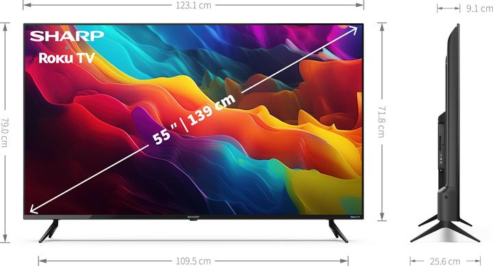 Produktbild Sharp 55FJ2E 55" UHD Smart TV schwarz (55", LCD, 4K)