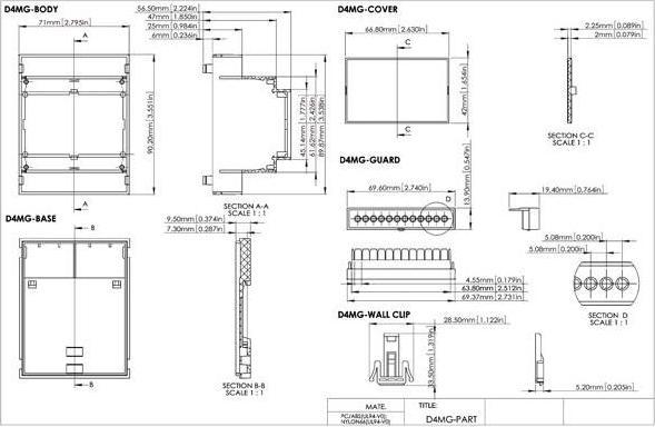 Actual product image HP Autozubehör Enclosure For Din Rail Mounting - 4 Modules (Housing)