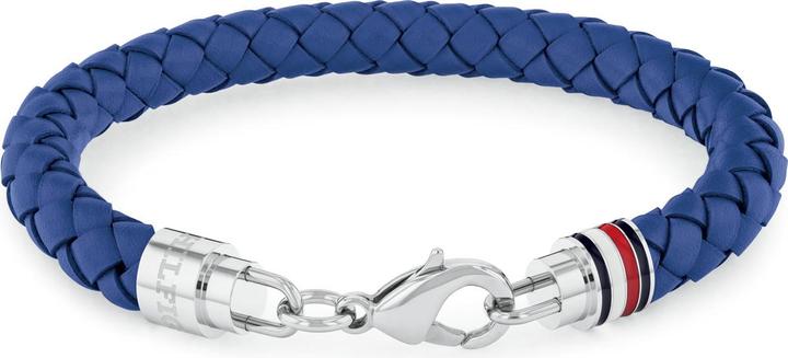 Tommy Hilfiger Iconic Braided Leather Armband (19 cm, Edelstahl, Leder)