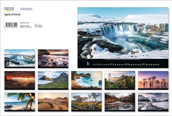 Verlag Bildkalender Spirit of Earth 2026, Papierformat: Kein