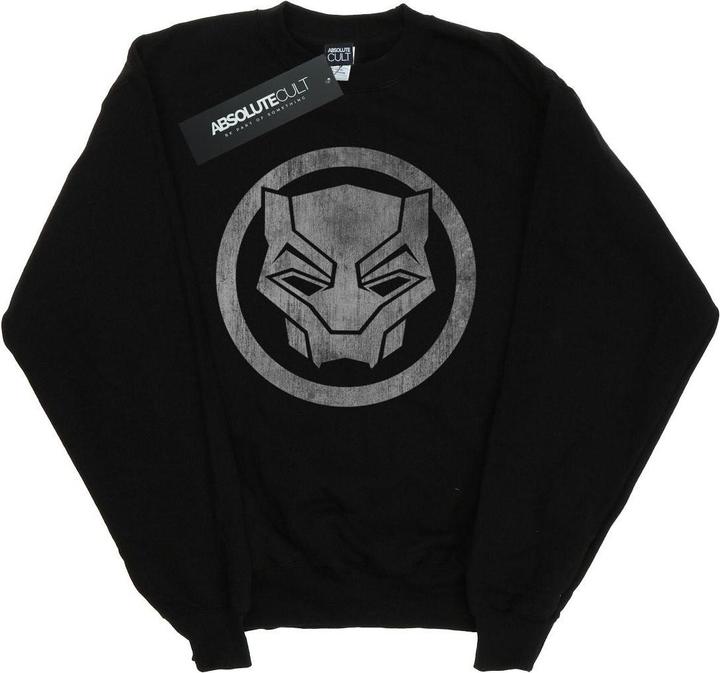 Actual product image Boys Black Panther Distressed Icon Sweatshirt (140, 146)
