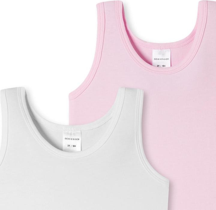 Actual product image Schiesser Pack of 6 Kids Girls 95/5 Organic Cotton Undershirt (128)