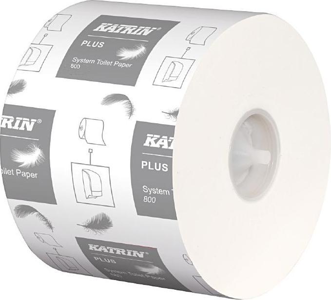 Image du produit Katrin Papier hygiénique Plus System, 2-lg, blanc, 800 feuilles, pour le distributeur de papier hygiénique (800 x)