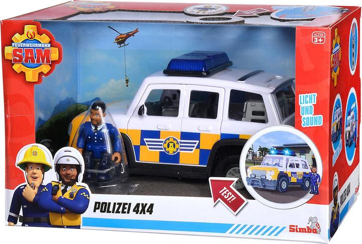 Immagine prodotto Simba Sam auto della polizia 4x4 con luce e suono Malcolm 19cm