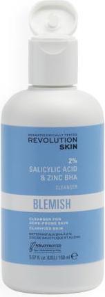 Actual product image Revolution Skincare Blemish 2% Salicylic Acid & Zinc BHA Cleanser (Cleaning cloths, 150 ml)