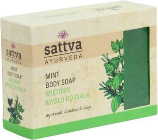 Actual product image Sattva Ayurveda SATTVA Mydło do ciała w kostce Miętowe 125g (Hard soap)