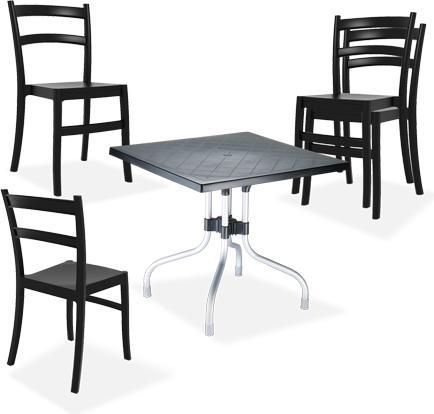 Image du produit Swisshandel24 Salon Estrella noir (80 cm)