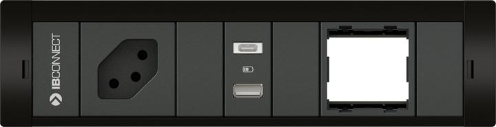 Image du produit IB Connect CUBOBOX Prises. noir S 3x 1x type 13 1x USB-A/C 1x vide (1 x, Type 13, USB)