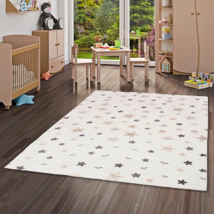 Image du produit Pergamon Super Soft Fellteppich Pearl Kids Sterne (120 x 170 cm)