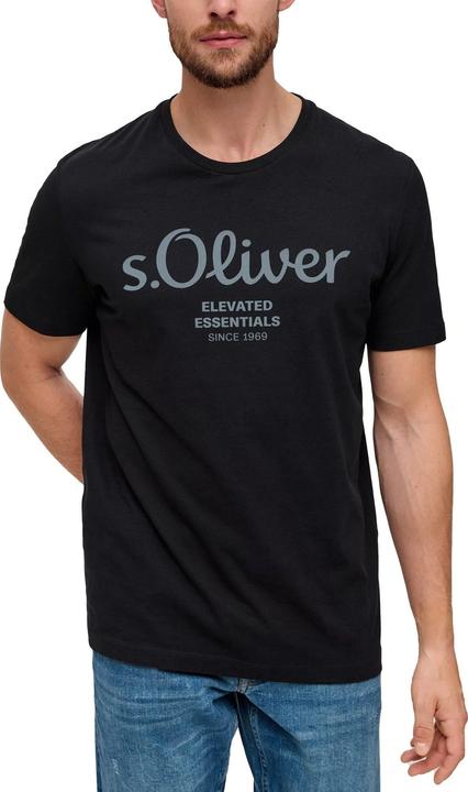 Produktbild S.Oliver T-Shirt Casual Bequem sitzend Logo T-Shirt (XL)