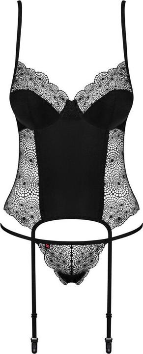Produktbild Obsessive Sharlotte corset & thong black S/M (S/M)