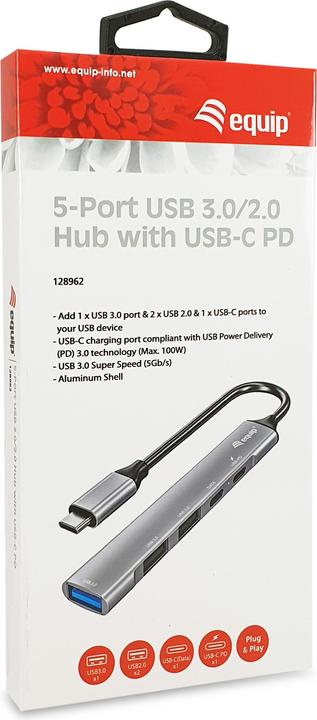 Immagine prodotto equip 5-Port USB Hub (USB-C, 5 Porti)