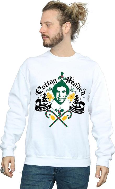 Actual product image Elf Mens Headed Ninny Muggins Sweatshirt (M)
