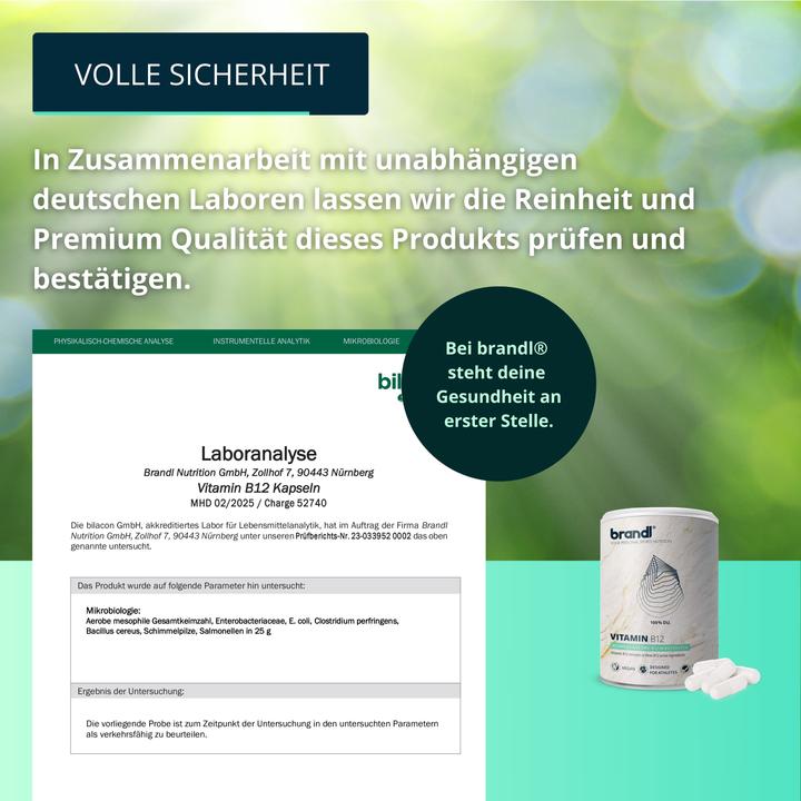 Immagine prodotto Brandl Vitamina B12 Vegan (1 Pezzo/i, Pillole, 45 g)